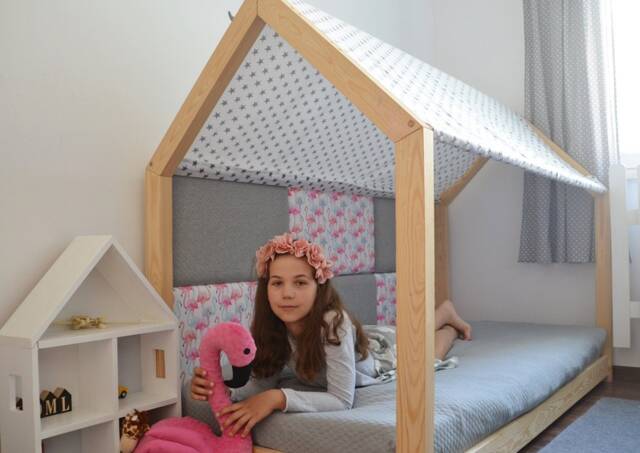 Roof For House Bed - With Velcro Fastener Large Beds, Canopy Montessori Bed, Curtains Children's - image 1