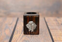 Basset Hound - Wooden Candlestick With Dog, Souvenir, Decoration, Limited Edition, Collection - thumbnail 1