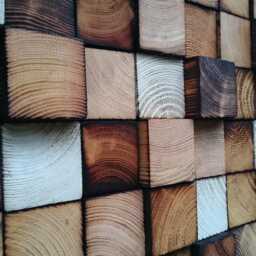 Reclaimed Pine Wood Wall Art - Handmade Geometric Mosaic - thumbnail 4