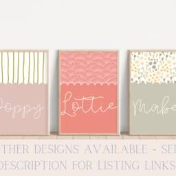 Personalised Girls Flower Name Sign For Room, Nursery Or Playroom - Print Only - thumbnail 3