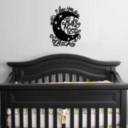 I Love You To The Moon & Back - Whimsical Metal Wall Decor Sign By Sophia Hunter - thumbnail 2