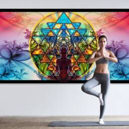 Noces Tantriques - Art Tapestry Wall Hanging Mindfulness Gift Meditation Yoga Spiritual Healing - thumbnail 3