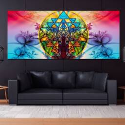 Noces Tantriques - Art Tapestry Wall Hanging Mindfulness Gift Meditation Yoga Spiritual Healing - thumbnail 2