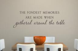 Fondest Memories Are Made When Gathered Around The Table-Vinyl Lettering - Dining Room - Kitchen - Decor Words For Your Wall - Quotes - thumbnail 1