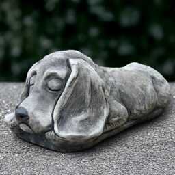 Sleeping Spaniel Statue Concrete Cocker Figurine Outdoor Relaxing Dog Sculpture Garden & Home Ornament Dog Lover Gift Yard Art - thumbnail 2