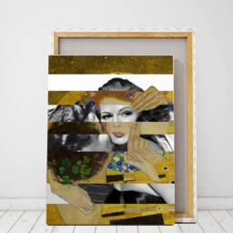 Klimt's Kiss & Gilda Mashup Retro Pop Art Poster Or Canvas - thumbnail 3