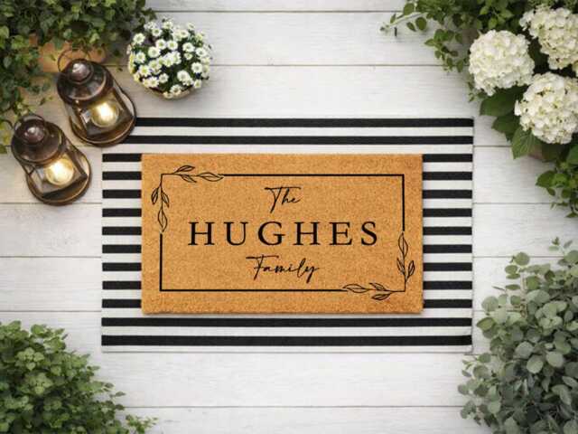 Custom Door Mat Gift - Personalised Family Name - image 1