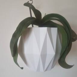 Geometric Wall Planter, Rhomboid Hanging Pot For Modern Plant Decor Display