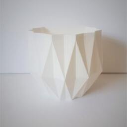 Geometric Wall Planter, Rhomboid Hanging Pot For Modern Plant Decor Display - thumbnail 2