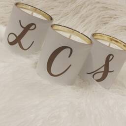 Monogram Soy Wax Candle Personalized Initial Gift - thumbnail 4