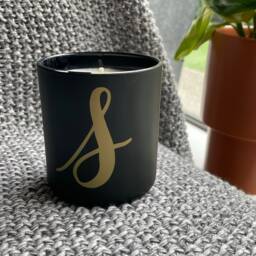 Monogram Soy Wax Candle Personalized Initial Gift - thumbnail 2