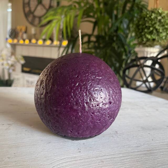 Small Purple Sphere - Ball Candle - image 1