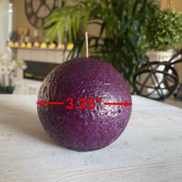 Small Purple Sphere - Ball Candle - thumbnail 2