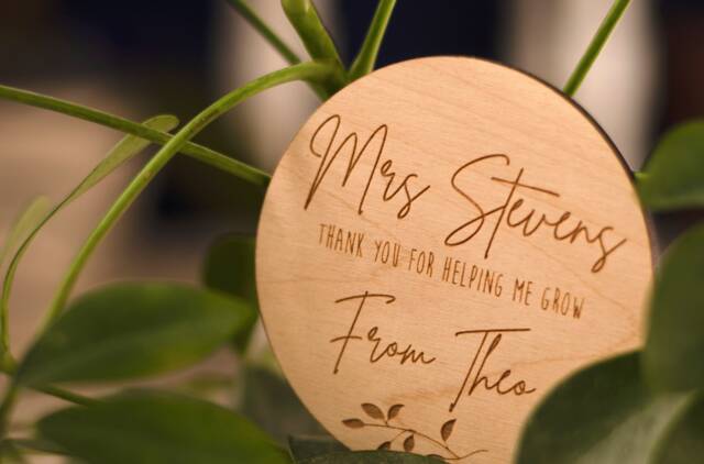 Teacher Personalised End Of Term Gift, Thank You For Helping Me Grow, Teacher, Nursery, Ta, Plant Topper - image 1