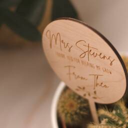 Teacher Personalised End Of Term Gift, Thank You For Helping Me Grow, Teacher, Nursery, Ta, Plant Topper - thumbnail 3