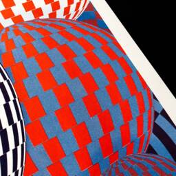 A3 Risograph Print Of A Red Blue Bulb Landscape - Limited Edition - thumbnail 2