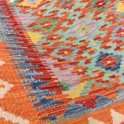 Handmade Kilim Runner, Artisan Afghan Turkish Aztec Sheep Wool Runner Rug 191x80 cm - thumbnail 4