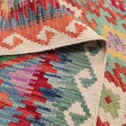Handmade Kilim Runner, Artisan Afghan Turkish Aztec Sheep Wool Runner Rug 191x80 cm - thumbnail 3