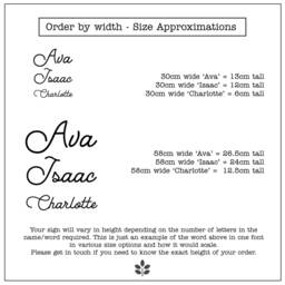 Personalised Name Sign Childrens Room Decoration Nursery Wall Art - Hera Font - thumbnail 3