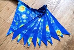 Vincent Van Gogh Starry Night - 1889 Art Fabric Bunting - Double-Sided 12 Flags 3 Metres - thumbnail 1