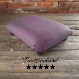 Handmade Low Footstool Plain Ottoman For Home Office Under Desk