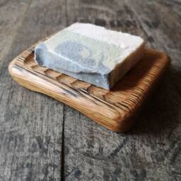 Hand Carved Soap Dish Sustainable Irish Whiskey Barrel Wood - thumbnail 4