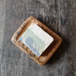 Hand Carved Soap Dish Sustainable Irish Whiskey Barrel Wood - thumbnail 3