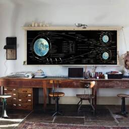 Nasa's The Apollo Lunar Landing Chart Space Exploration Wall Map Aeronautical Print Astronaut Decor Fine Art Gift - thumbnail 4