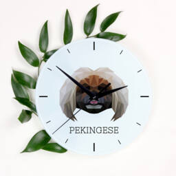 A Clock With A Pekingese Dog. New Collection The Geometric Dog - thumbnail 1