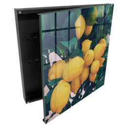 Green Leaves Wall Mounted Key Cabinet, Box For Wall, Photographic Nature, Nature Lovers