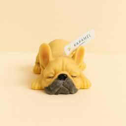 Sleeping French Bulldog Soy Candle Handcrafted Dog Lover Gift - thumbnail 2