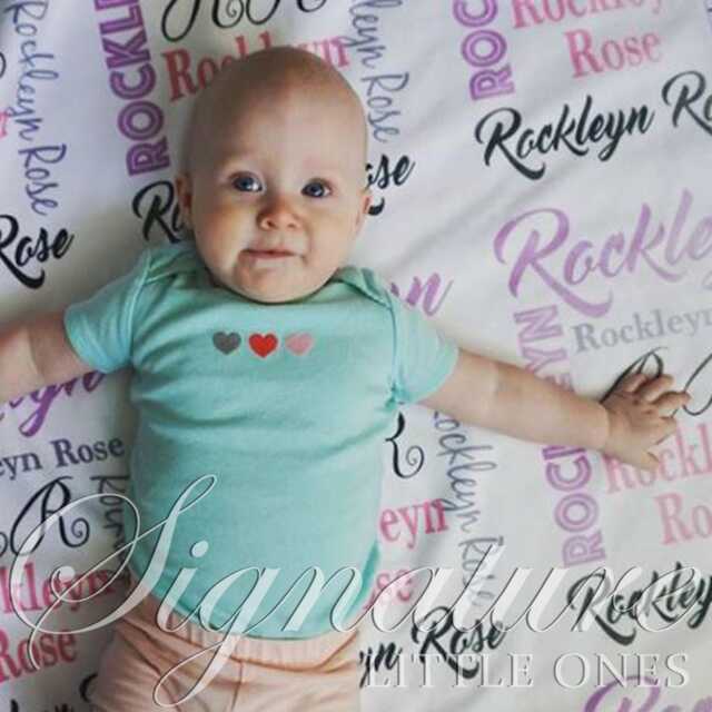 Personalized Baby Blanket, Hat, Name Swaddle Receiving Shower Gift, Birth Announcement Hat - image 1