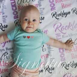 Personalized Baby Blanket, Hat, Name Swaddle Receiving Shower Gift, Birth Announcement Hat