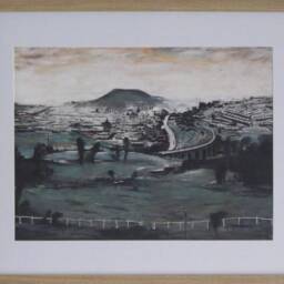 L S Lowry Art Print - Bargoed Oak Finish Frame With Mount & Textured Image - thumbnail 2