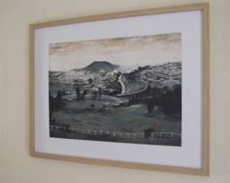 L.s. Lowry Art Print - Bargoed Oak Finish Frame With Mount & Textured Image