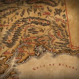 Fantasy Map Of Alaska Old World Style Art Print - thumbnail 3