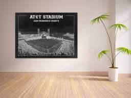Print Of Vintage At&t Park Line Drawing On Photo Paper, Matte Paper Or Canvas - thumbnail 1
