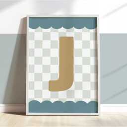 Personalised Set Of Gallery Wall Prints in Blue, Toddler Bedroom & Playroom Decor, Neutral Kids Room Wal Art - thumbnail 3