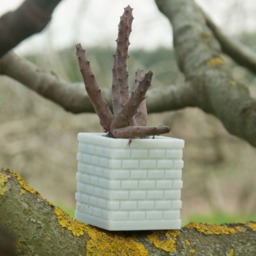 3D Printed Geometric Succulent Planter, Modern Home Decor - thumbnail 2