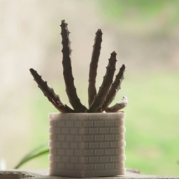 3D Printed Geometric Succulent Planter, Modern Home Decor - thumbnail 3