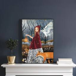 A4 A5 Limited Edition Print - Forest Fantasy Art Print Poster Enchanted Woodlands Fox Animals Hare - thumbnail 4