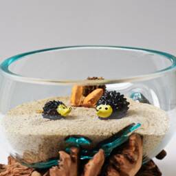 Blown Glass, Melted Molten Hand Recycled Woodland, Succulent Planter, Flower Vase, Table Decor, Mother Loss Gift - thumbnail 4
