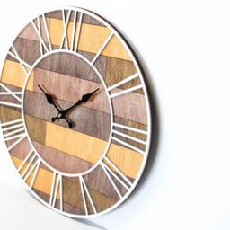 Farmhouse Wooden Wall Clock 15.7 - thumbnail 4