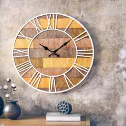 Farmhouse Wooden Wall Clock 15.7 - thumbnail 2