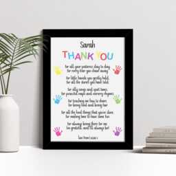 Personalised Nursery Teacher Thank You Poem Print - Custom Wall Art - thumbnail 2