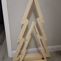 Wooden Christmas Tree, Rustic Decorations, Standing Trees, Table Decorations - thumbnail 2