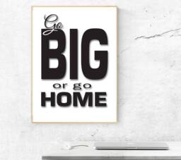 "Printable Wall Art, Printable Quotes, ""Go Bit Or Go Home"" Inspiration Quote Digital 8x10" - thumbnail 1