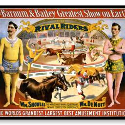 Circus Horses Acrobat Show Vintage Posters Set Of 6 Prints - thumbnail 2
