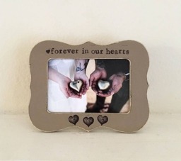 Personalized Memorial Picture Frame Forever in Our Hearts Sympathy Gift - thumbnail 1