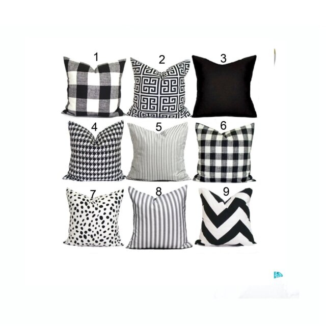Black Pillow Cover Sale, Covers For 20x20 Pillow, 18x18 16x16 All Sizes Incl Euro Shams - image 1